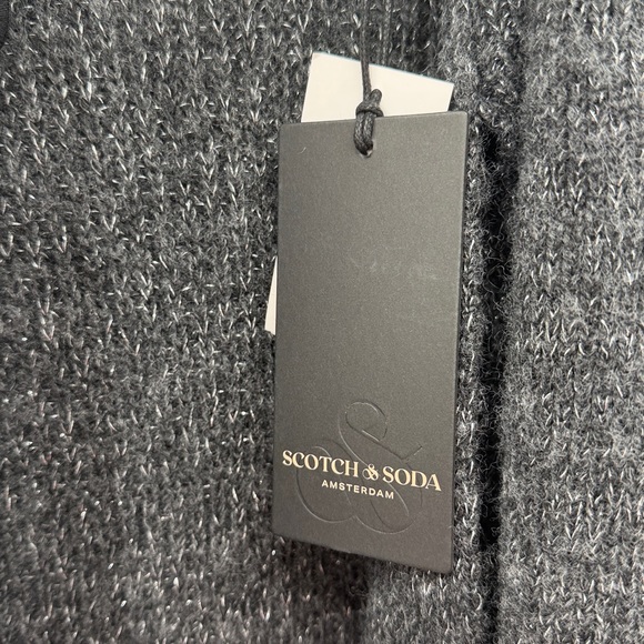 Scotch & Soda Women's Cardigan with built in Scarf - Gray with metallic - XL NWT - Picture 5 of 10